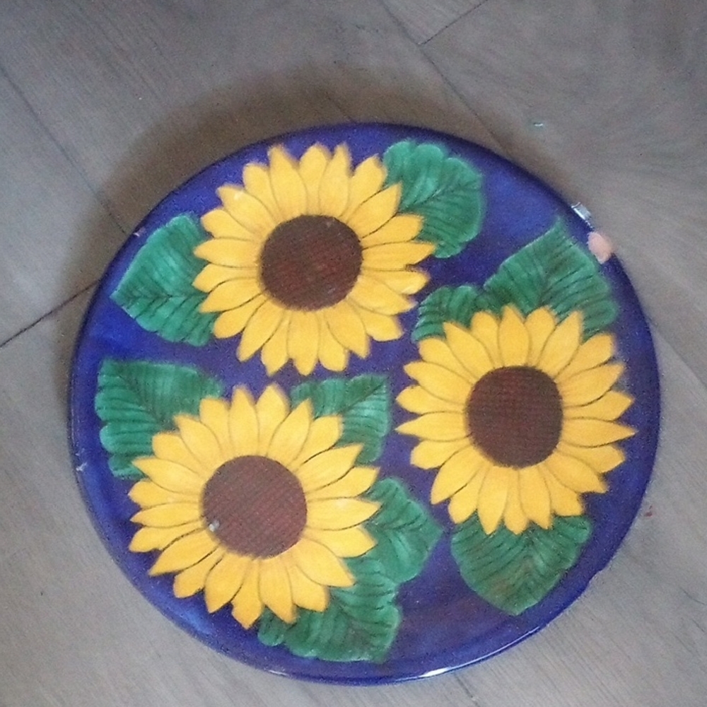 Sunflower Ceramic Plate